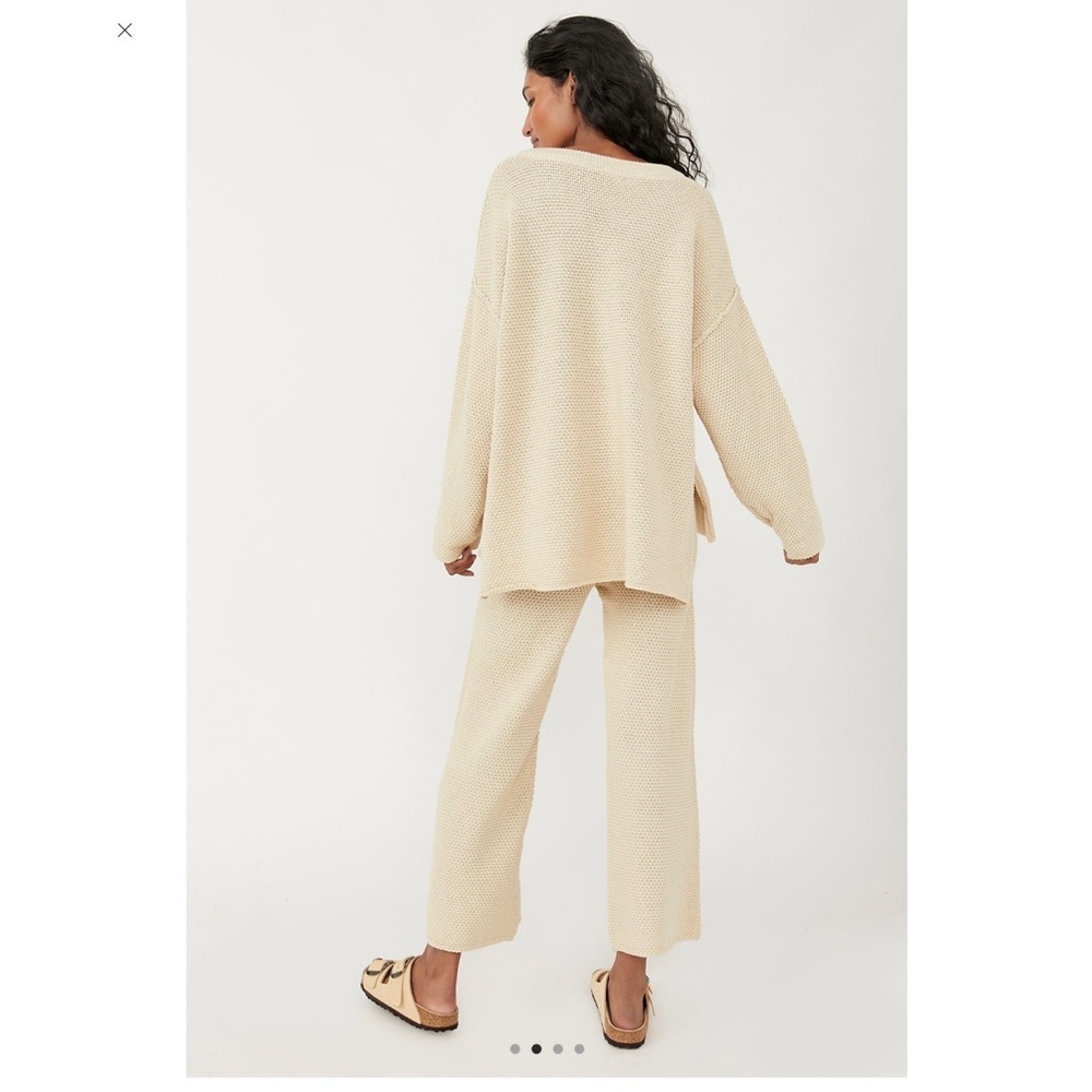 Free People Hailee Sweater Set Au Lait Small - Picture 2 of 6
